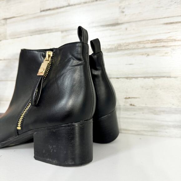 Tommy Hilfiger Boots Black Reiz 2 Classic Ankle Booties Low Heel Size 8 - Picture 3 of 5